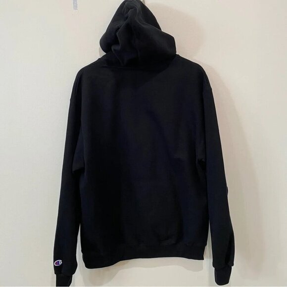 Champion Black Hoodie Sweatshirt Size L - Company Branded - Picture 5 of 14